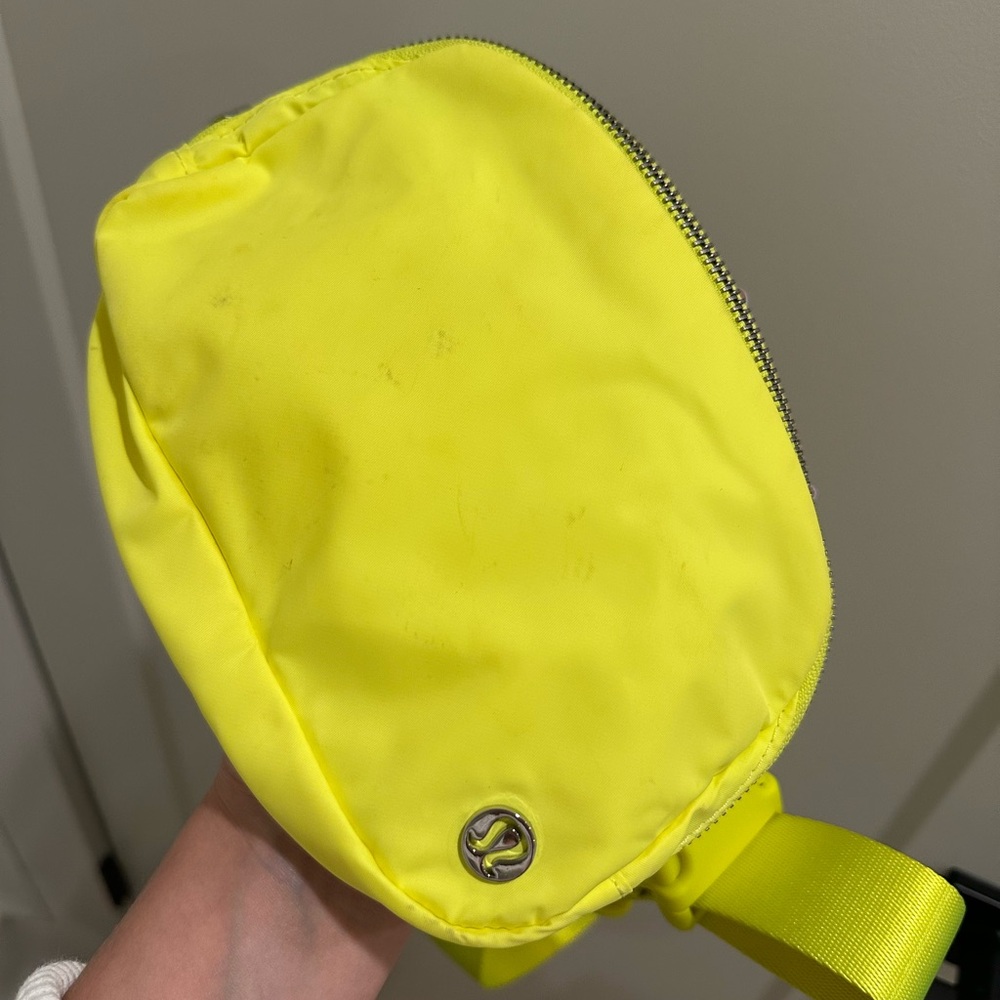 Lululemon Vibrant Yellow Mesh Bag
